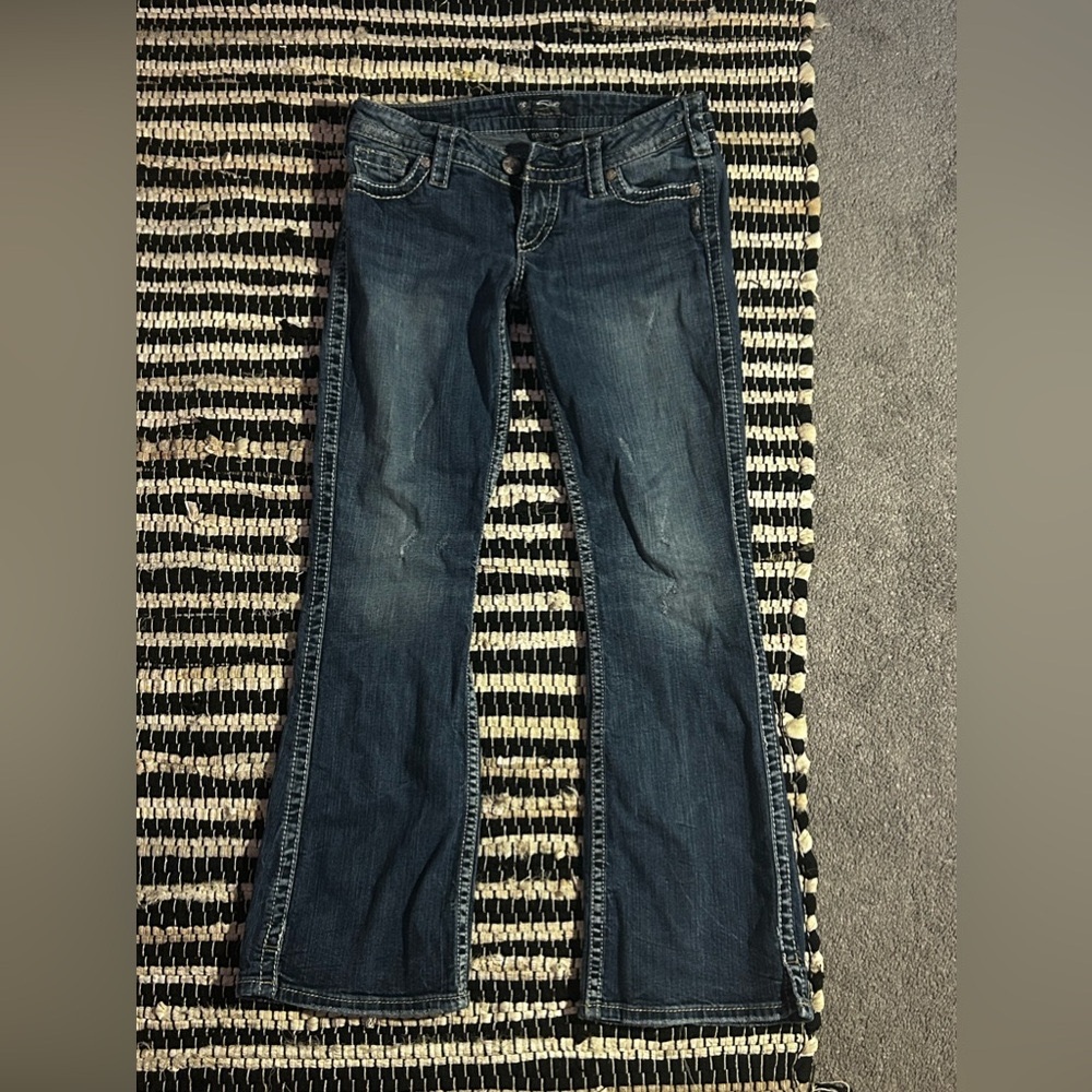 “Silver Jean” Low rise vintage flare jeans.